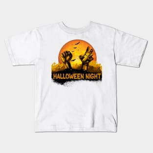 Halloween Night tee design birthday gift graphic Kids T-Shirt